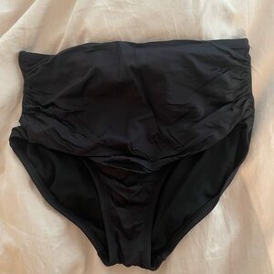 High-Waisted Black Bikini Bottoms